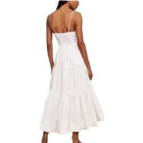 La Ligne White Beatrix white pinstripe dress size M - Picture 3 of 11